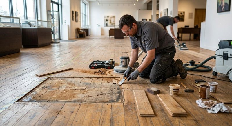 Our team working on Wood Floor Service projects in Silver Spring, MD
