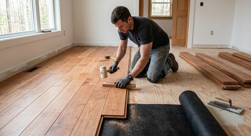 Cherry Floor Installation in Catonsville, MD