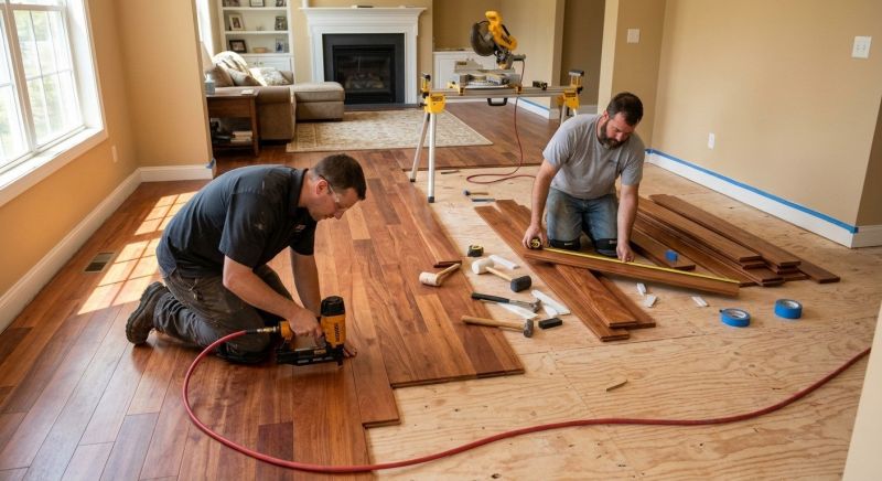 Cherry Floor Installation in Derwood, MD