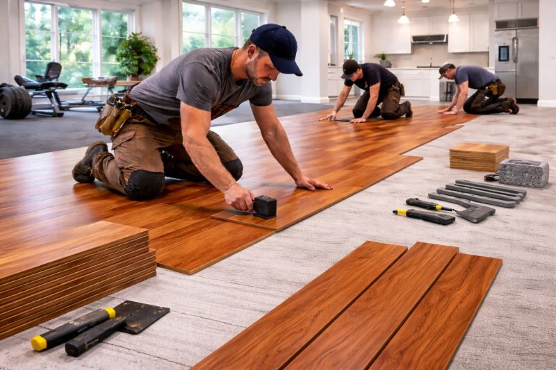 Cherry Floor Installation in Olney, MD