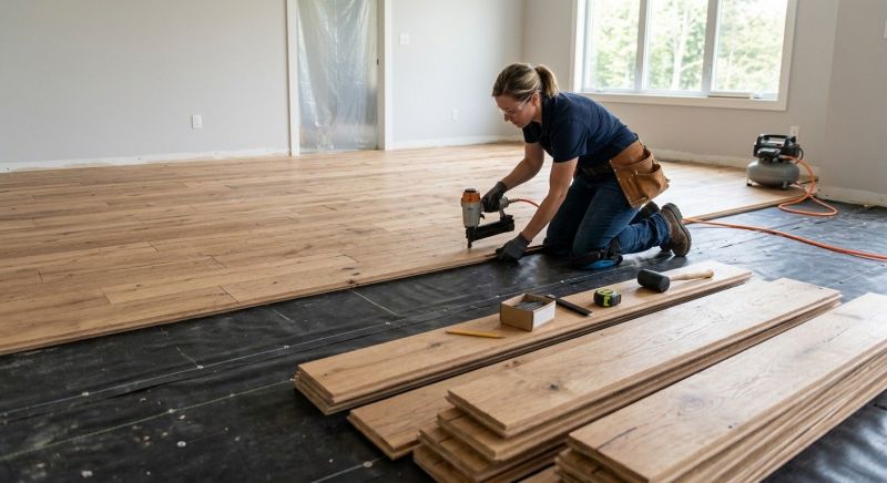 Wide Plank Floor Installation in Silver Spring, MD